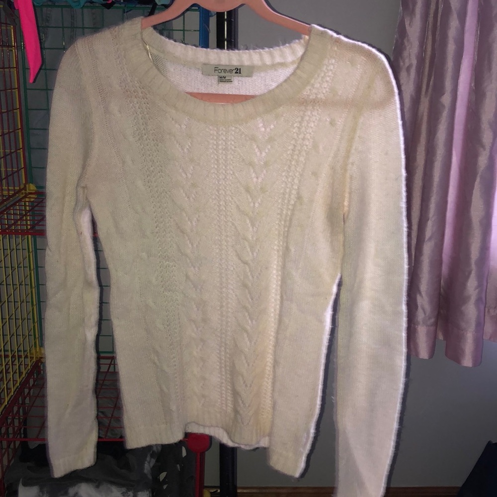 White winter sweater